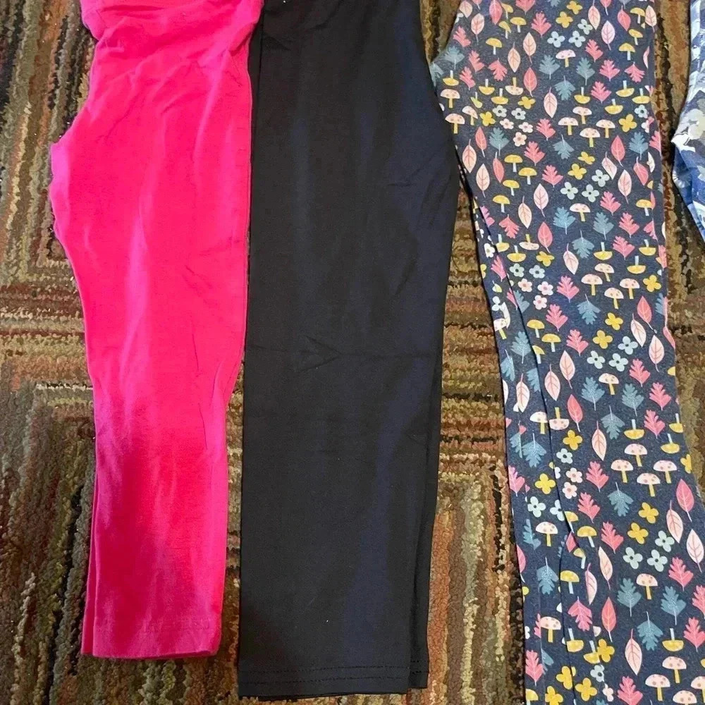 Set Of 9 Kids / Girls Leggings/ Pants T Shirts 5-8 Years carters H&M Place Klein - Picture 4 of 10
